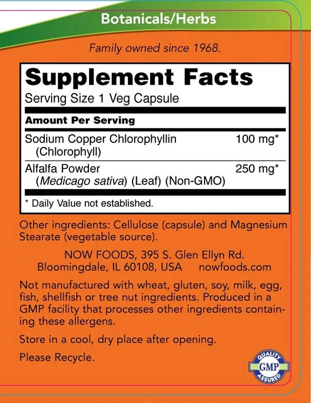 NOW Foods - Chlorophyll 100 mg