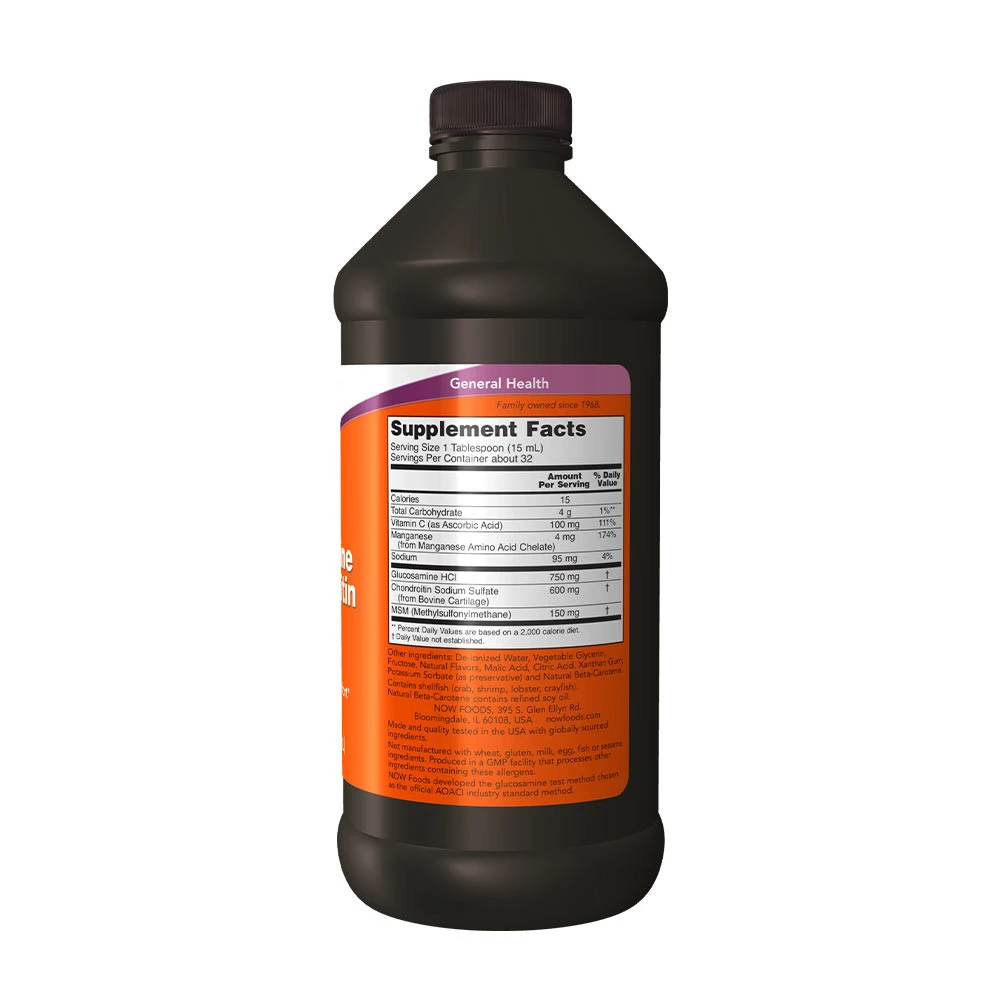 Glucosamina e Condroitina com MSM Líquido - 473ml. - Image 3
