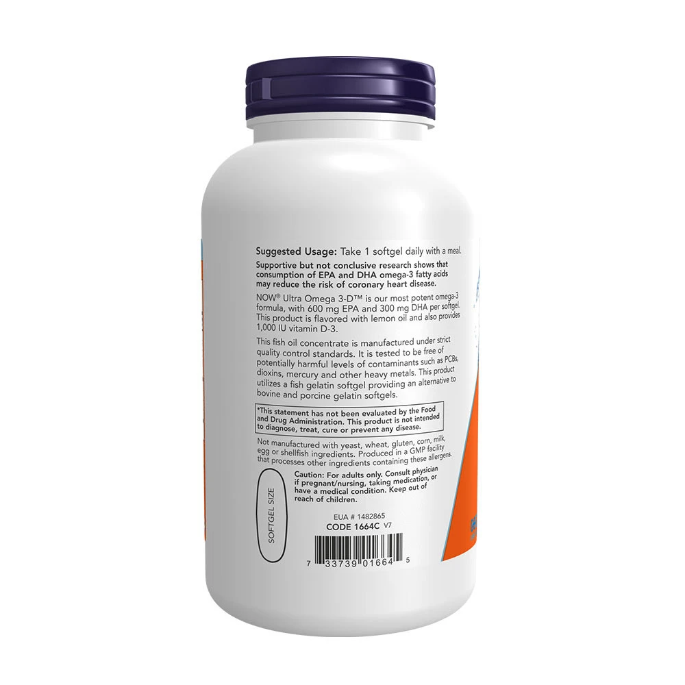 Ultra Omega 3-D com Vitamina D-3 - 180 softgels - Image 3