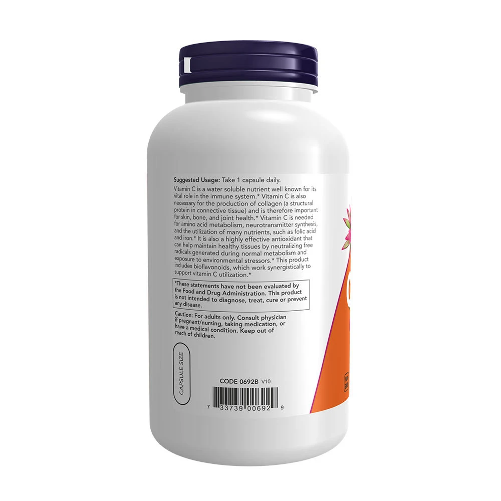 Vitamina C-1000 com 100mg Bioflavonids - 250 vcaps - Image 3