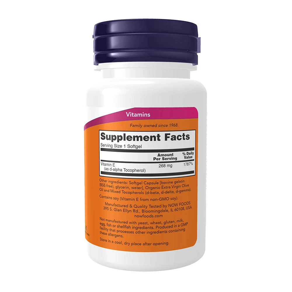 Vitamina E-400 - Natural (Tocoferóis mistos) - 50 softgels - Image 5