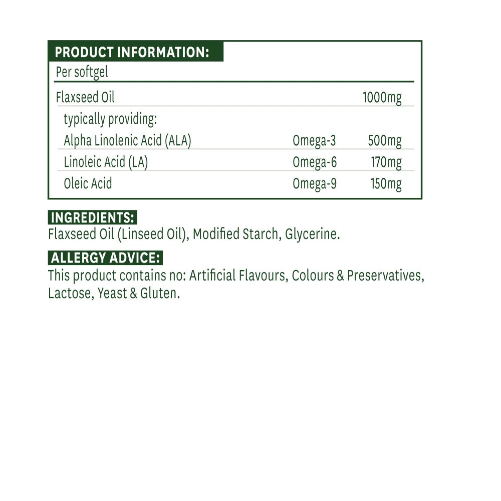 Natures Aid - Óleo de Linhaça 1000 mg (90 Cápsulas Moles) - Image 4