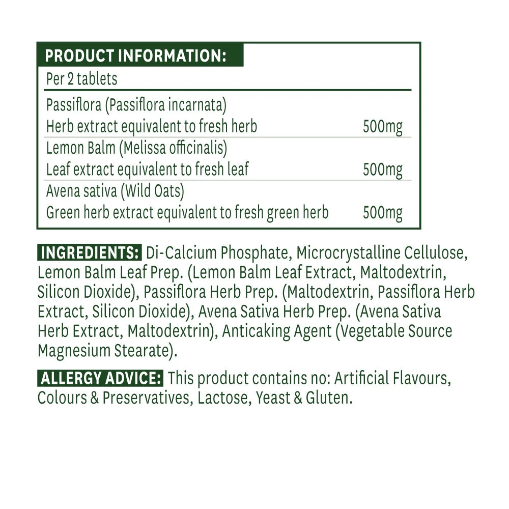 Natures Aid - Complexo de Passiflora Natures Aid (60 Comprimidos) - Image 5