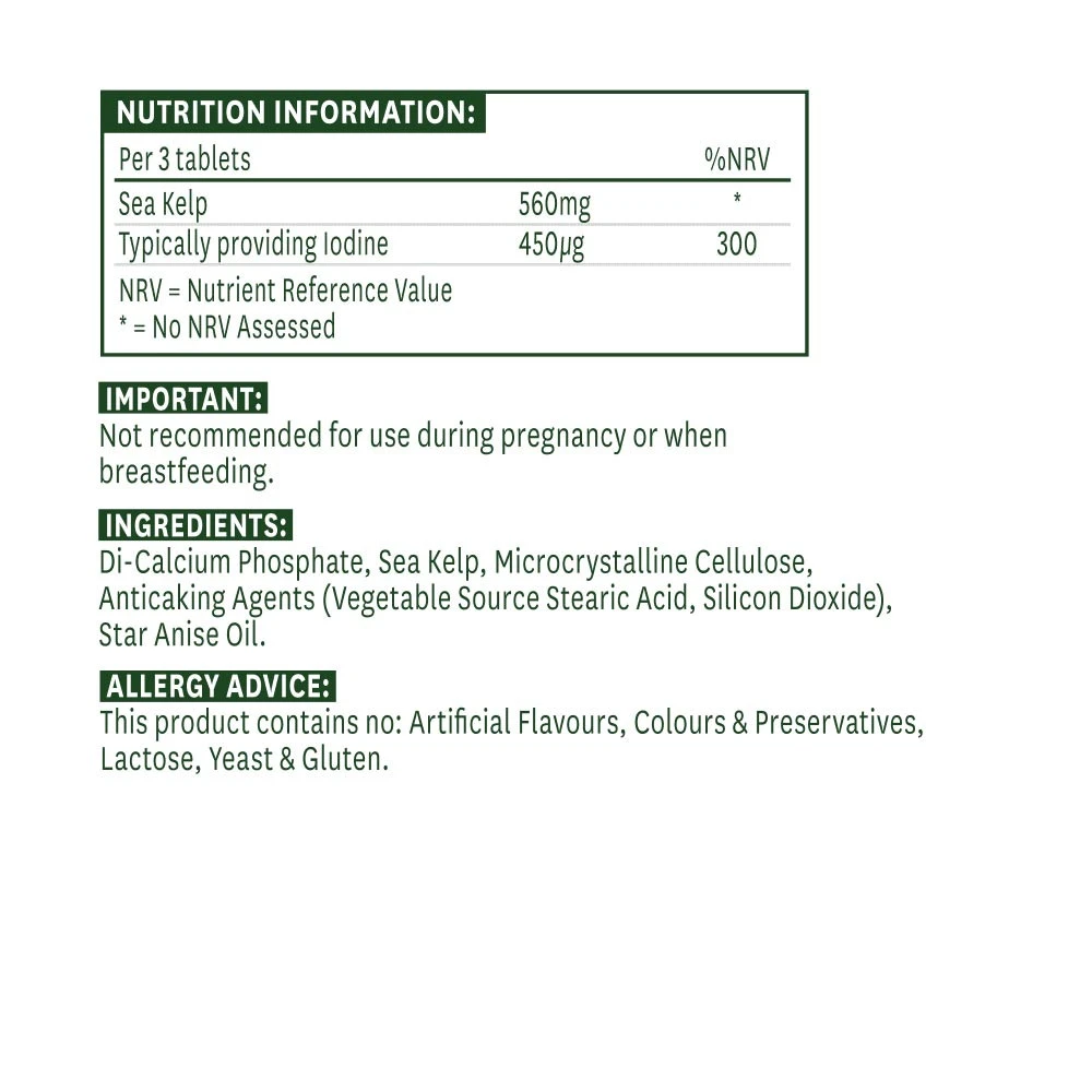 Natures Aid - Algas Marinhas Natures Aid (180 Comprimidos) - Image 4