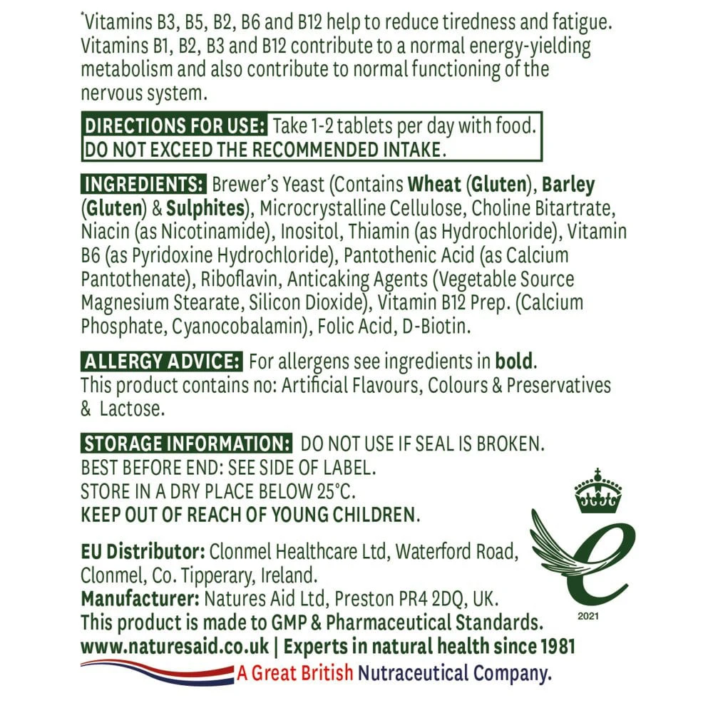 Natures Aid - Complexo de Vitamina B (90 Comprimidos) - Image 6