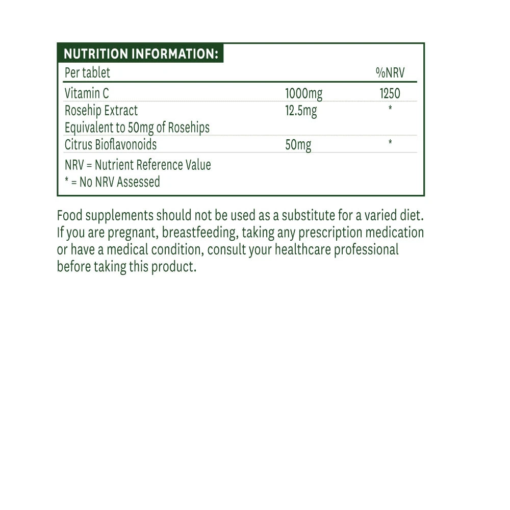 Natures Aid - Vitamina C 1000 mg de Baixa Acidez (90 Comprimidos) - Image 4
