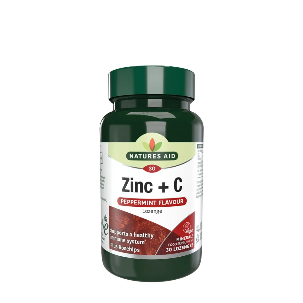 Natures Aid - Natures Aid Zinc + C Lozenge - Peppermint Flavour (30 Lozenges)
