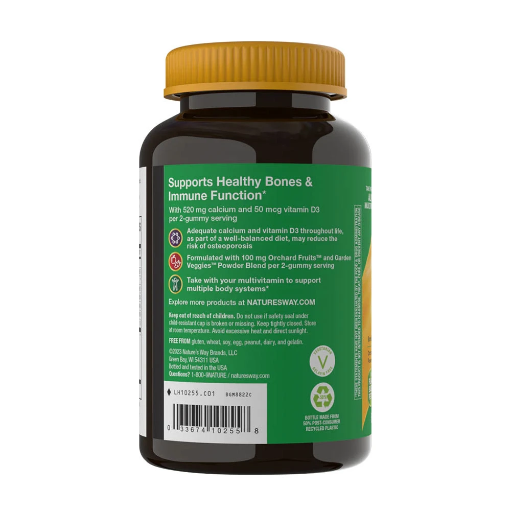 Nature's Way - Alive!® Gomas de Cálcio + D3 (60 Gomas) - Image 8