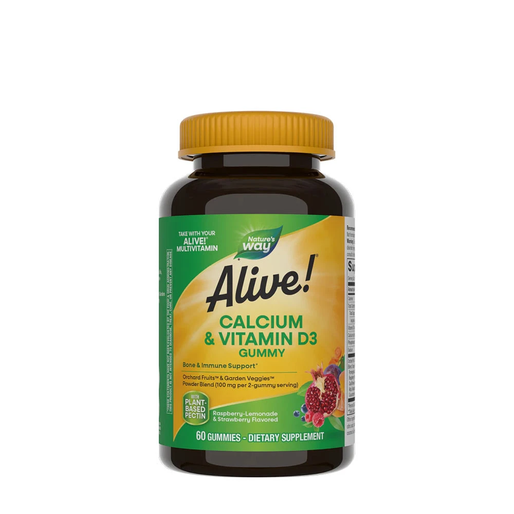 Natures Way - Natures Way Alive!® Calcium + D3 Gummies (60 Gummies)