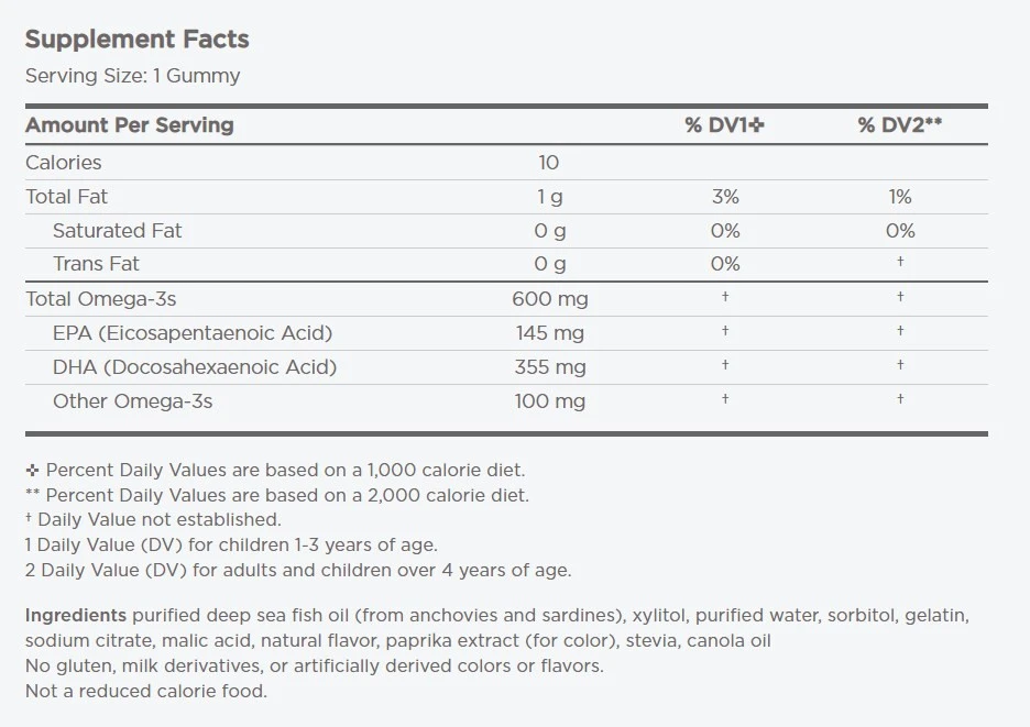 Gomas de DHA para Crianças, 600mg - 30 gomas - Image 3