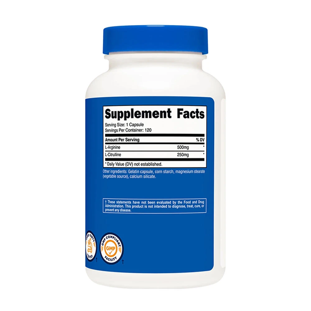 Nutricost - Cápsulas de Complexo de L-Arginina e L-Citrulina Nutricost (120 Cápsulas) - Image 4