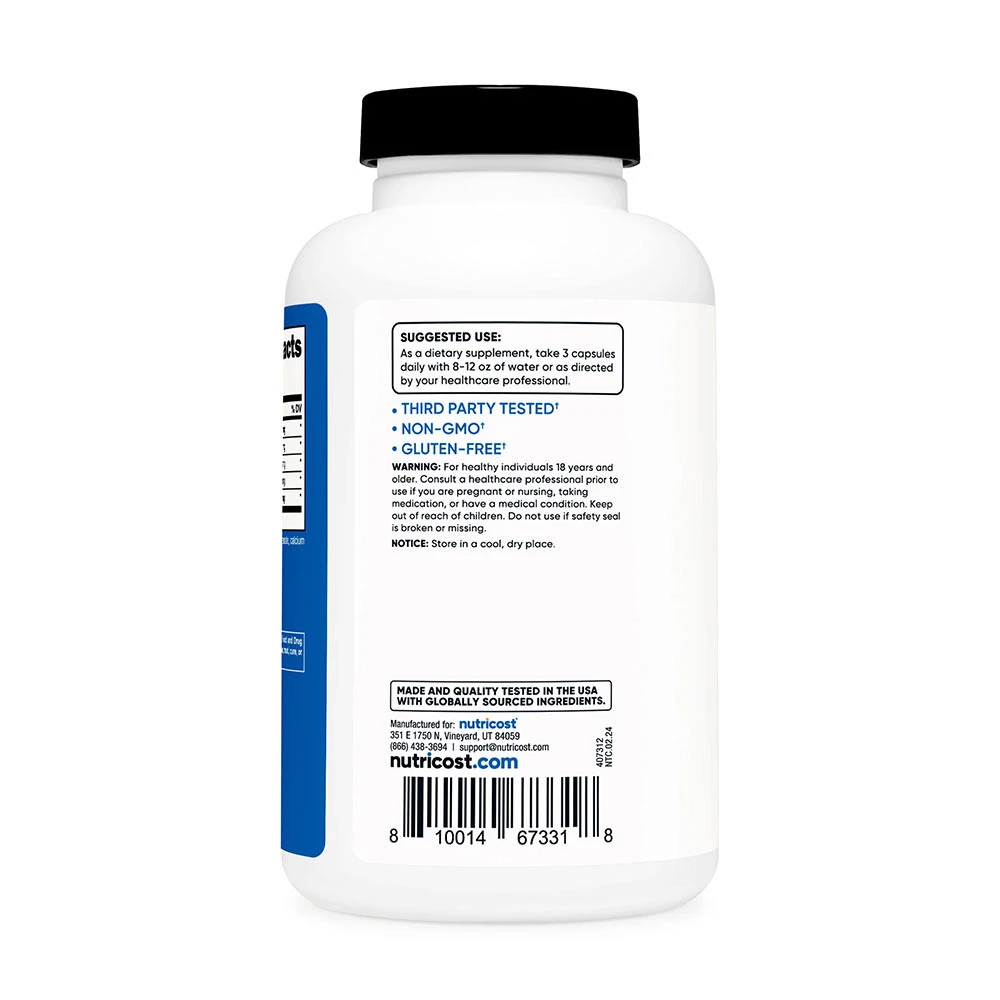 Nutricost - Potenciador de Óxido Nítrico 750 mg (180 Cápsulas) - Image 7