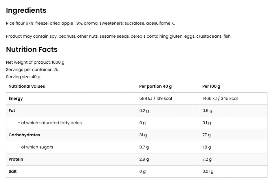 Ostrovit - Creme de Arroz com Maçã Cremosa - 1000g - Image 4