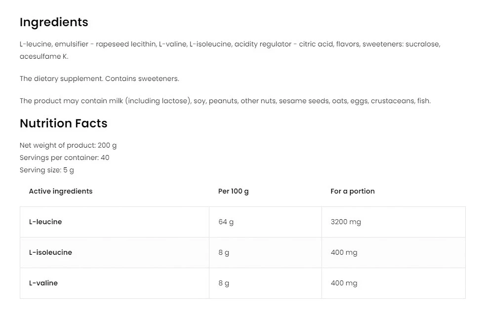 Ostrovit - BCAA 8-1-1 Ostrovit (200 g, Laranja) - Image 7