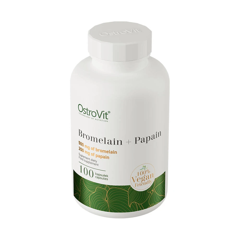 Ostrovit - Bromelaína + Papaína 100% Vegetal (100 Cápsulas) - Image 5