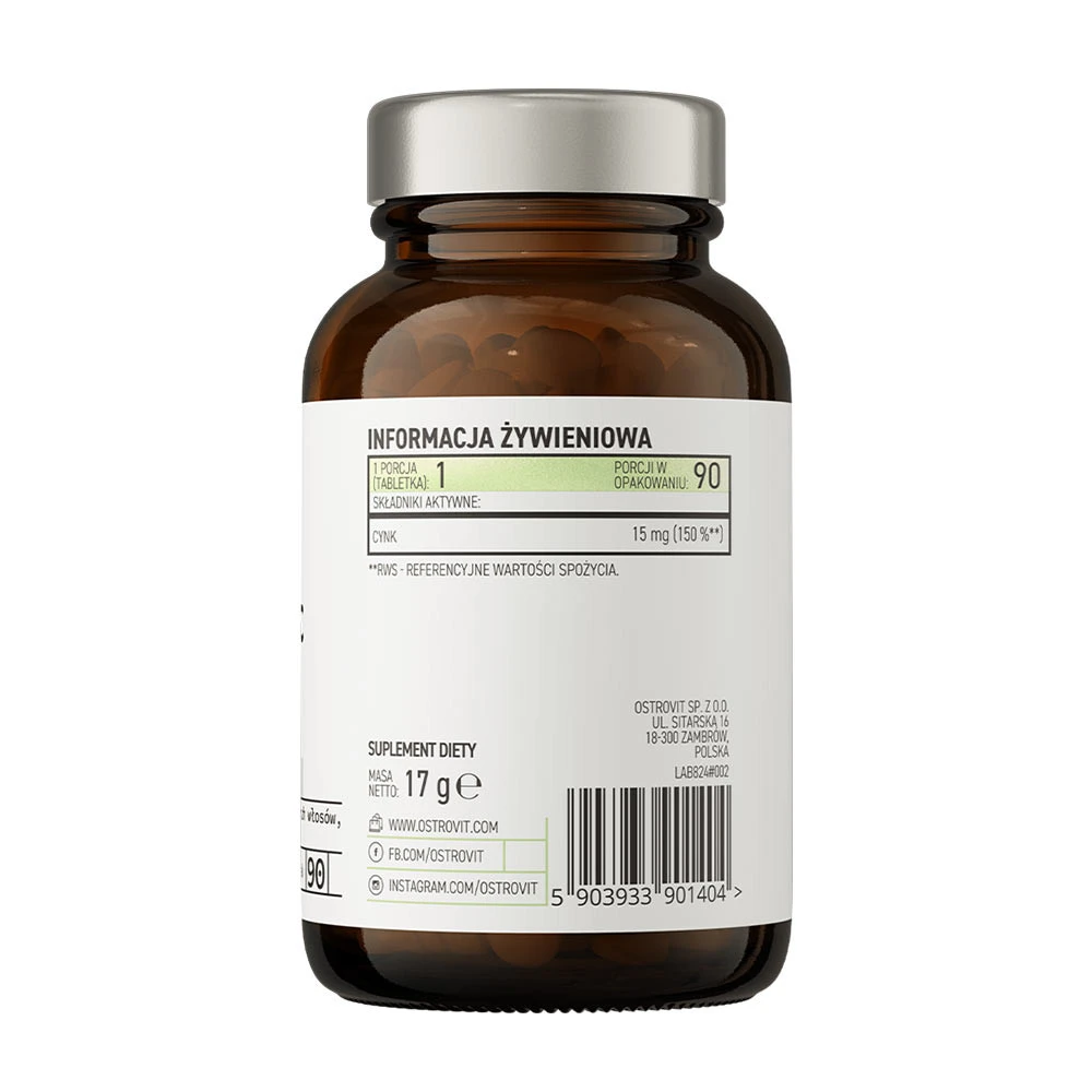 Ostrovit Pharma Zinco Orgânico (90 Comprimidos) - Image 9
