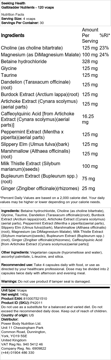Nutrientes da vesícula biliar - 120 vcaps - Image 2