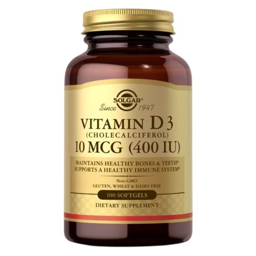 Solgar - SOLGAR Vitamin D3 (Cholecalciferol) 10 mcg (400 IU) (250 caps)