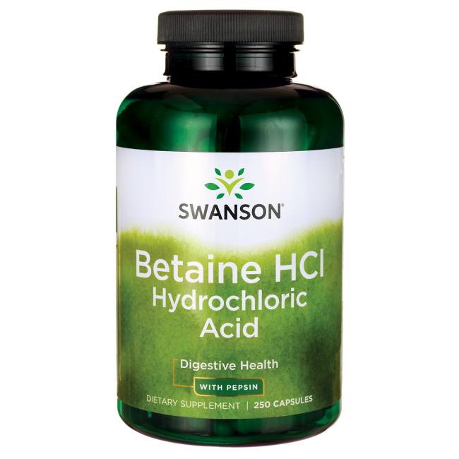 Swanson - Betaine HCl Hydrochloric Acid - 250 vcaps