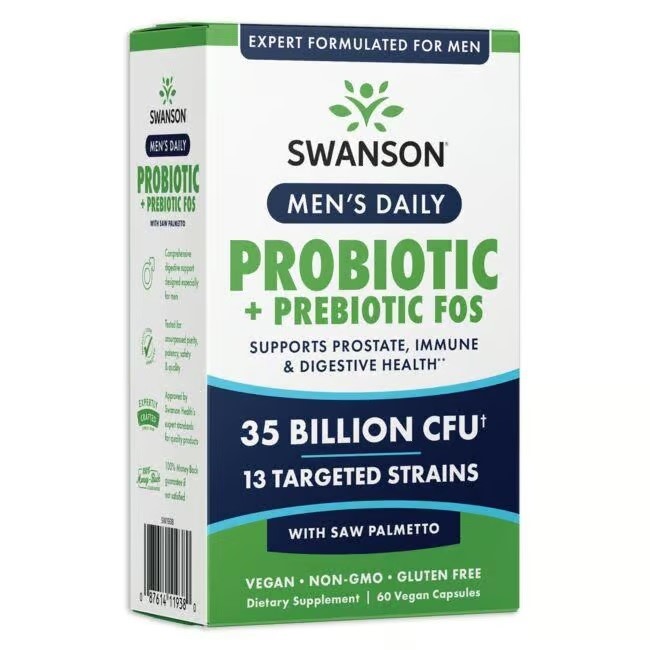 Swanson - SWANSON Men's Daily Probiotic + Prebiotic 60vcaps