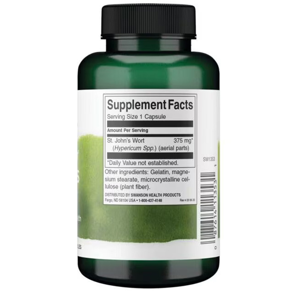 St. John's Wort, 375mg - 60 caps - Image 3