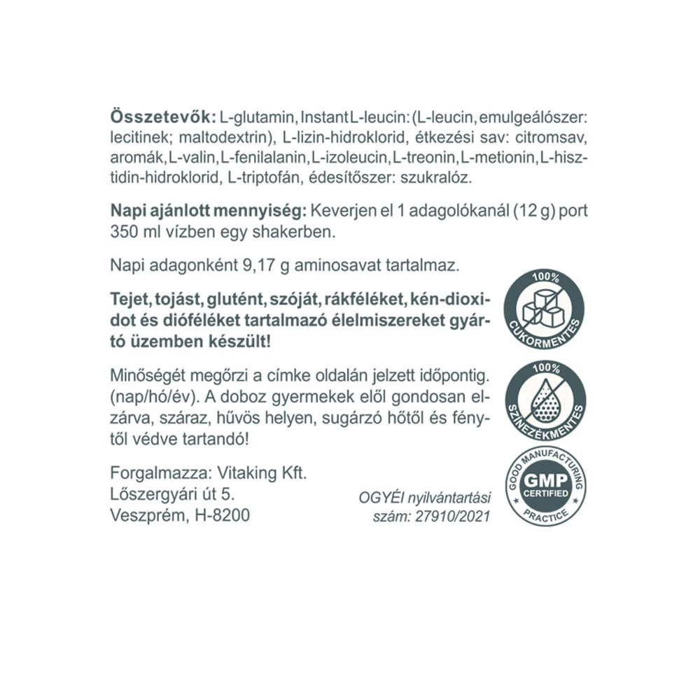 Vitaking - Complexo de Aminoácidos (300 g, Limão) - Image 6