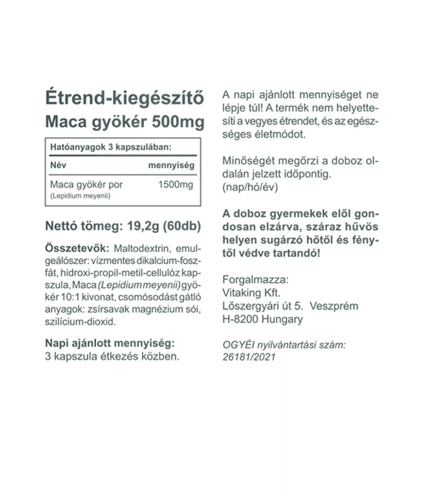Vitaking - Maca 500 mg (60 Cápsulas) - Image 5