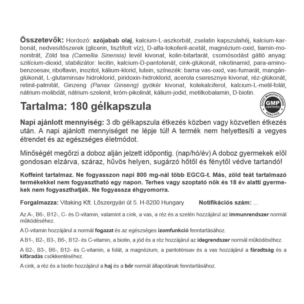 Vitaking - Multi Liquid Plus Multivitamínico (180 Cápsulas Moles) - Image 6