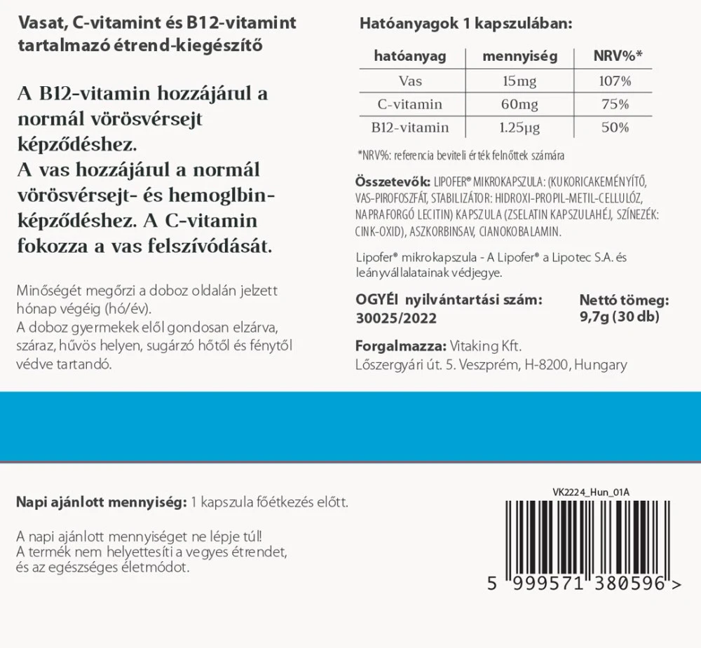 Vitaking - Vitafer (30 Cápsulas) - Image 2