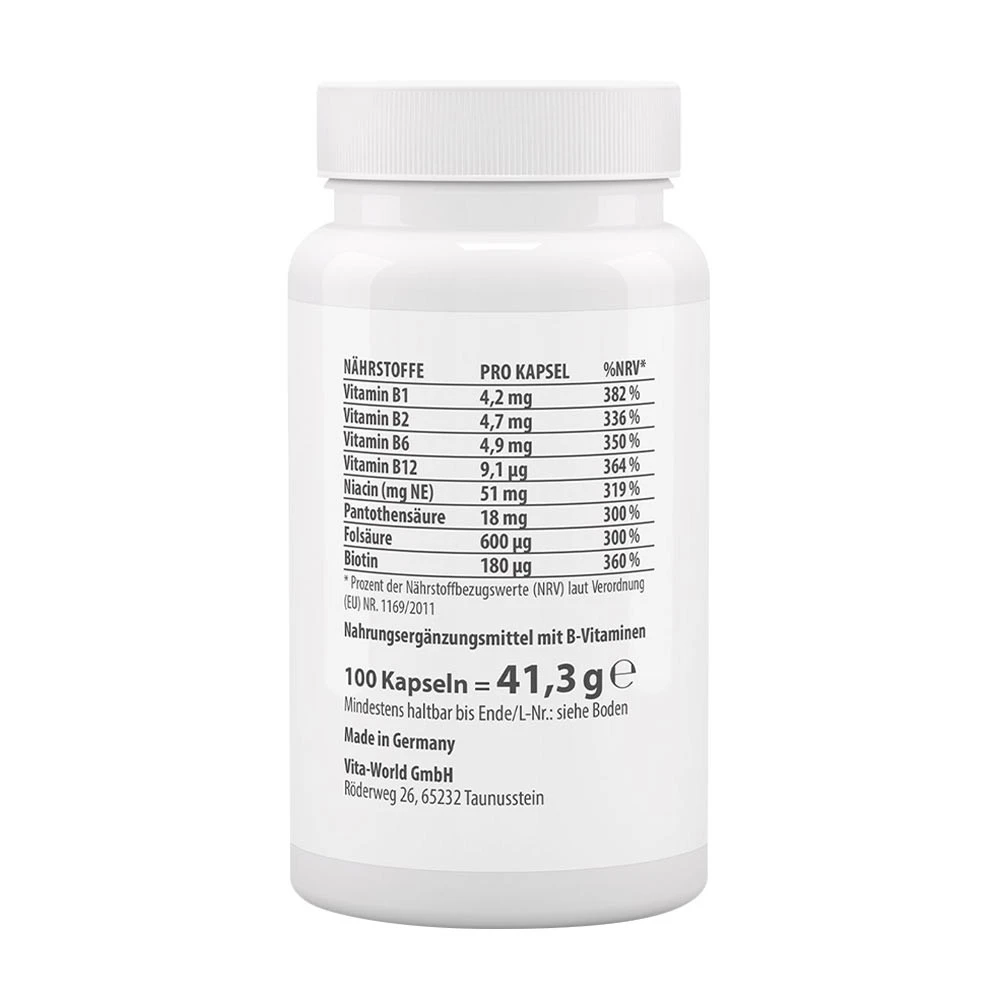 Vitaworld - Complexo de Vitamina B (100 Cápsulas) - Image 2