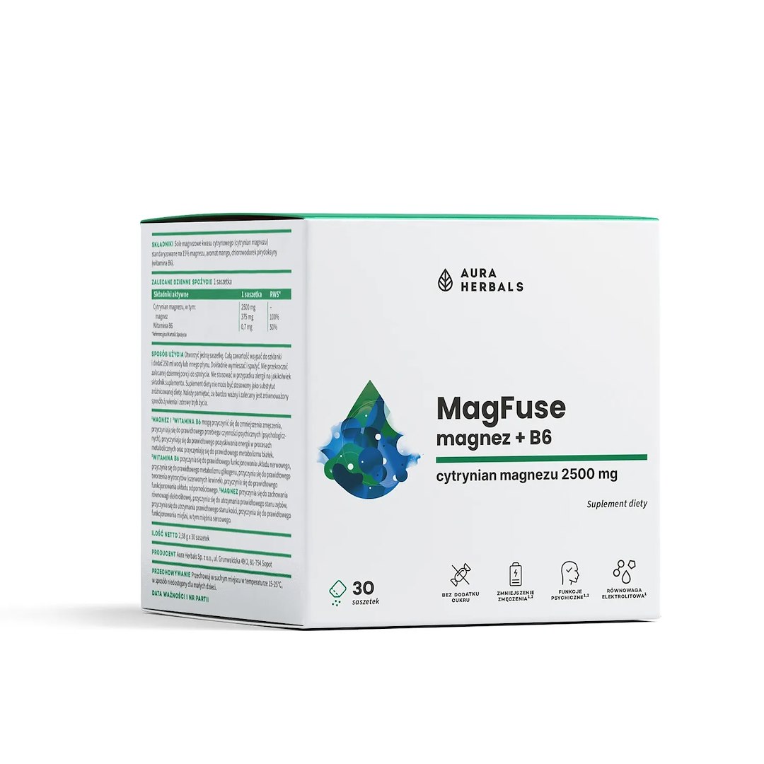 Aura Herbals - AURA HERBALS MagFuse: magnesium + B6 (30 pcs.)
