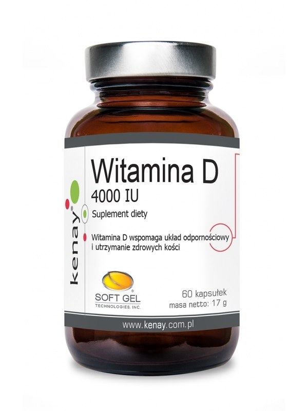 Kenay - Vitamina D3, 4000 Ui, 100 Mcg (60 Cápsulas)