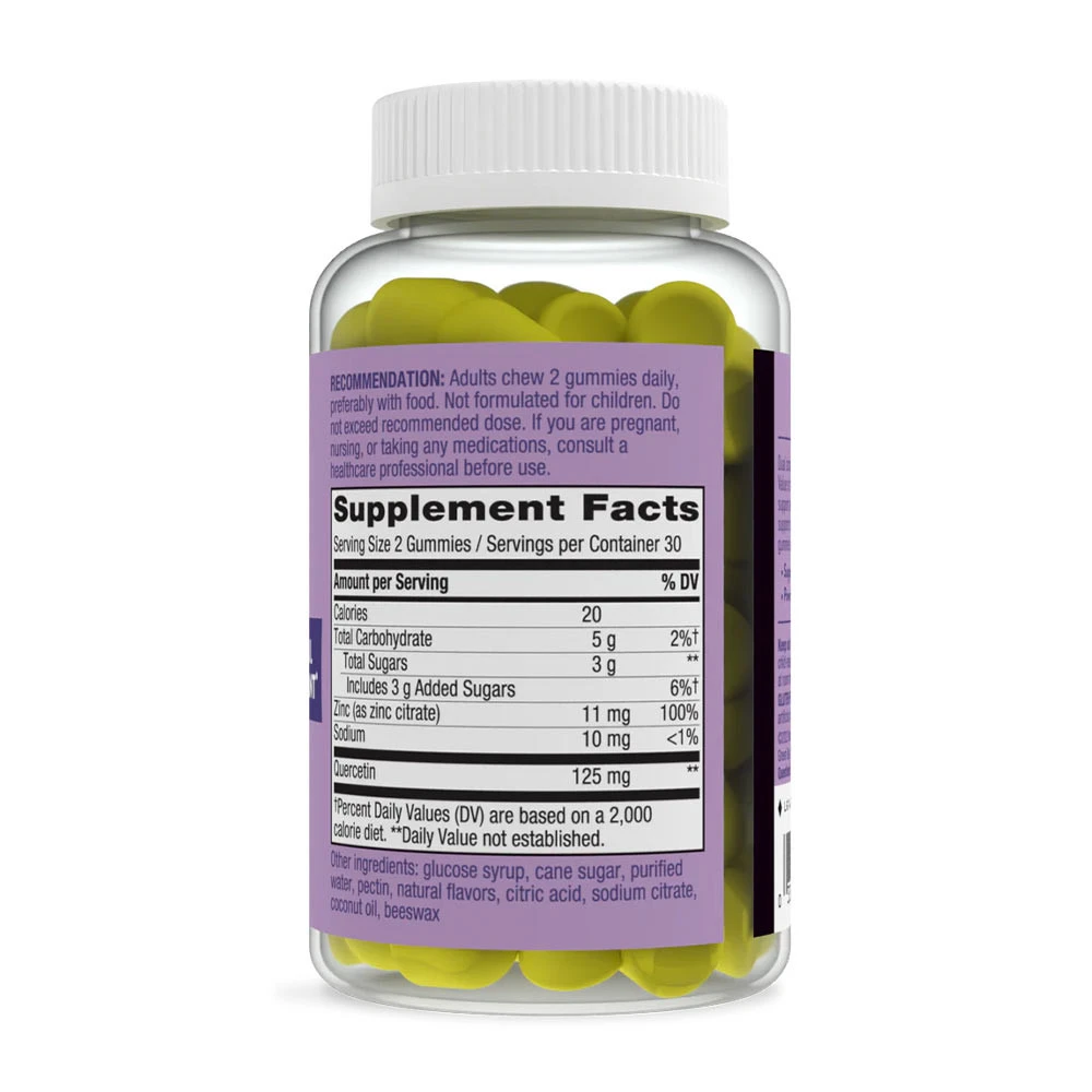 Nature's Way - Gomas de Quercetina com Zinco Nature's Way (60 Gomas, Limão) - Image 4