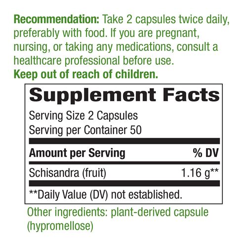 Nature's Way - Fruto de Schisandra (100 Cápsulas) - Image 6