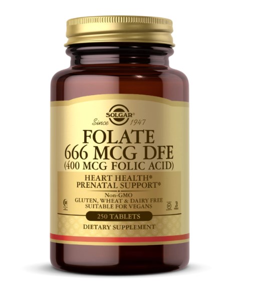 Solgar - SOLGAR Folate 666 mcg DFE (400 mcg Folic Acid) (250 tabs)