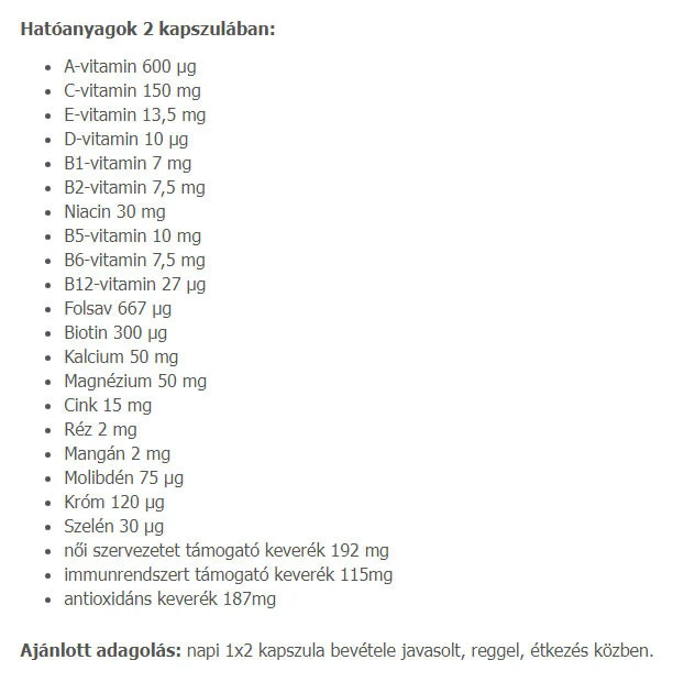 USA Medical - Multivitamínico para Mulheres (60 Cápsulas) - Image 2