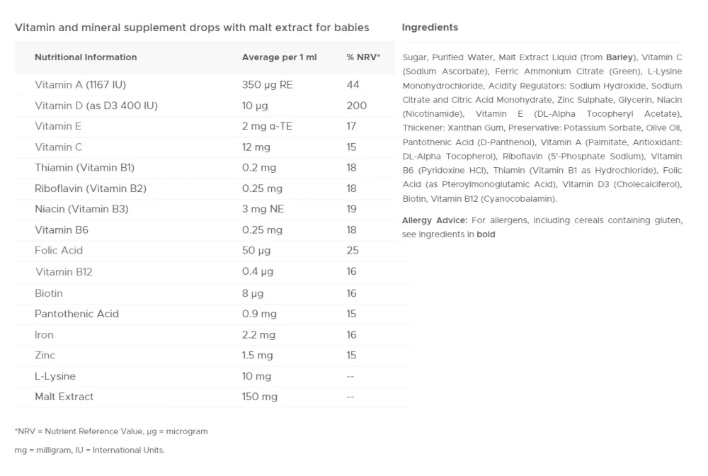 Vitabiotics - Gotas Multivitamínicas Wellbaby da Vitabiotics (30 ml) - Image 5