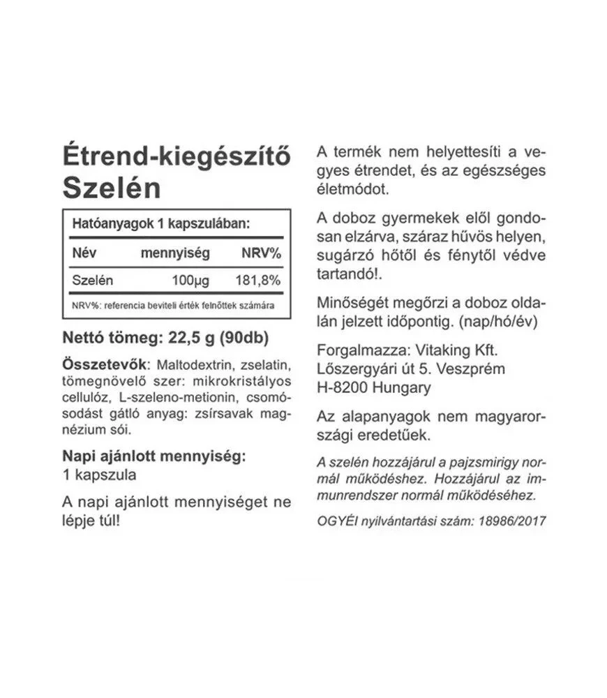 Vitaking - Selénio Select (90 Cápsulas) - Image 4