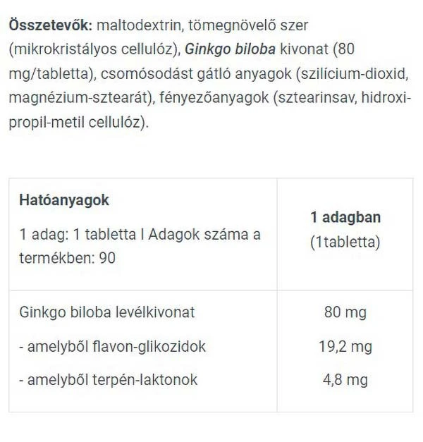 BioTechUSA - Ginkgo Biloba - 90 comprimidos - Image 4