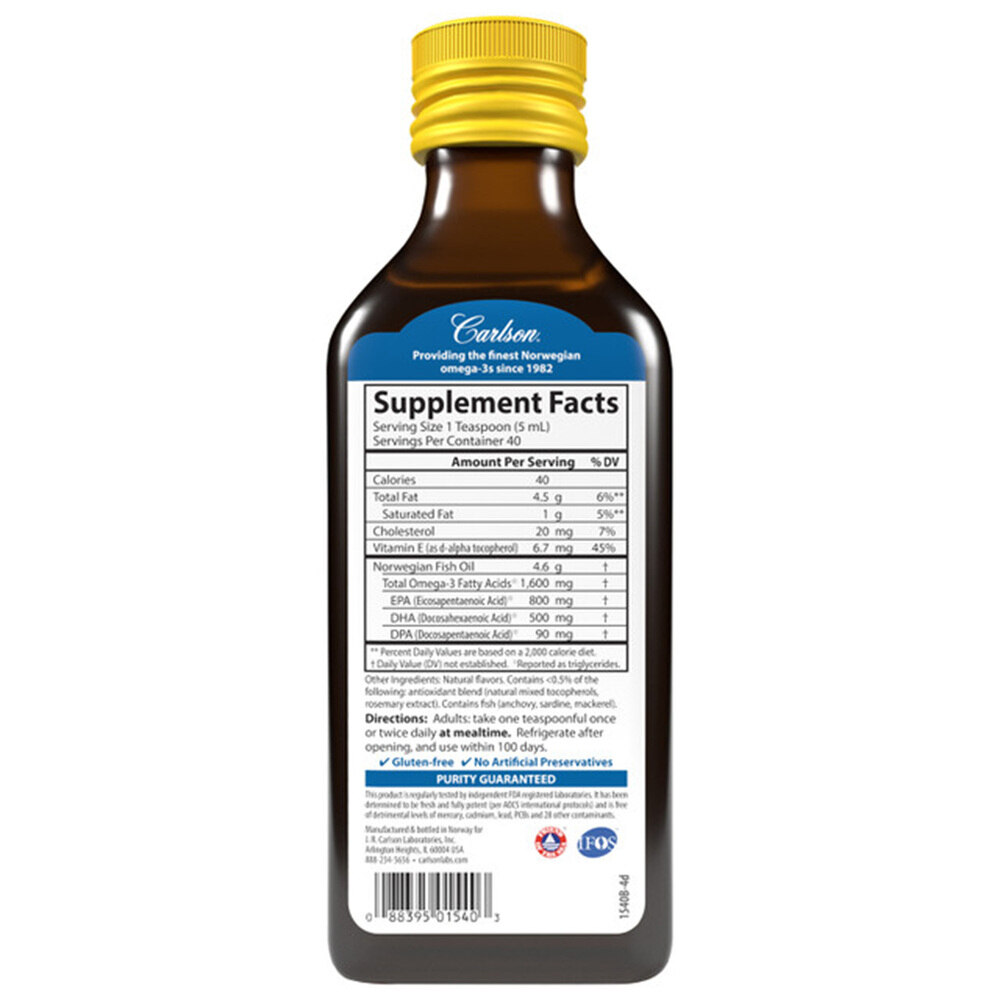 O mais fino óleo de peixe, limão natural - 200 ml. - Image 3