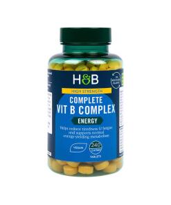 Complexo Vitamínico B Completo de Alta Potência - 240 comprimidos
