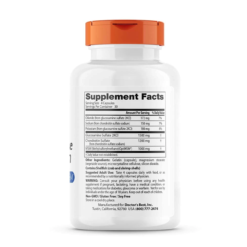 Glucosamina Chondroitin MSM com OptiMSM - 120 caps - Image 2