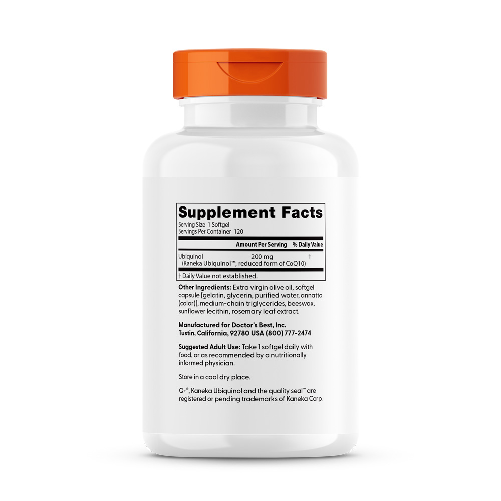 Doctor's Best - Ubiquinol com Kaneka 200 mg, 120 cápsulas moles - Image 4