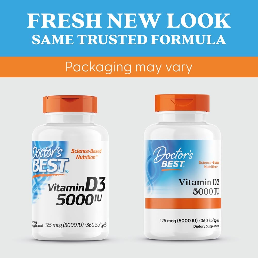 Vitamina D3, 5000 IU - 360 softgels - Image 6