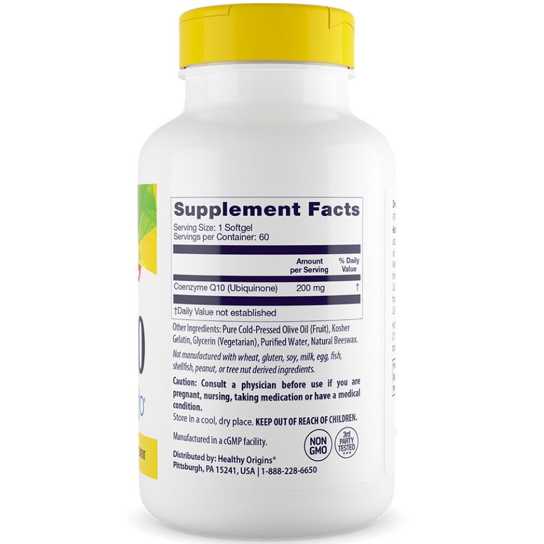 Healthy Origins - CoQ10 200 mg, 60 cápsulas moles - Image 3