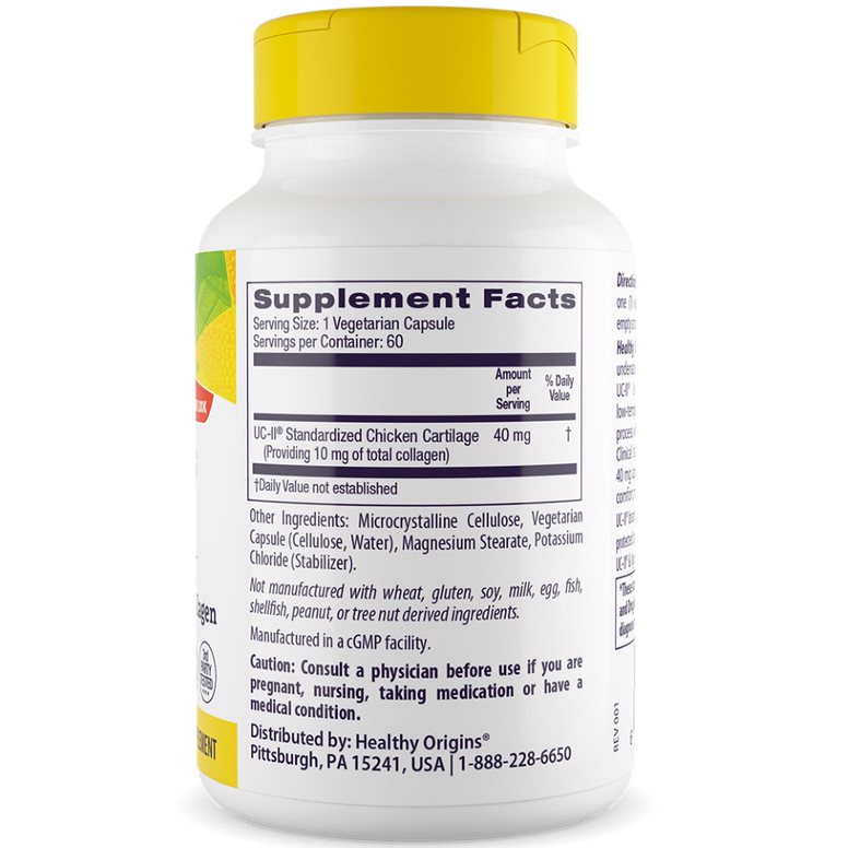 Healthy Origins - Healthy Origins UC II Natural 40 mg, 60 cápsulas vegetais - Image 3
