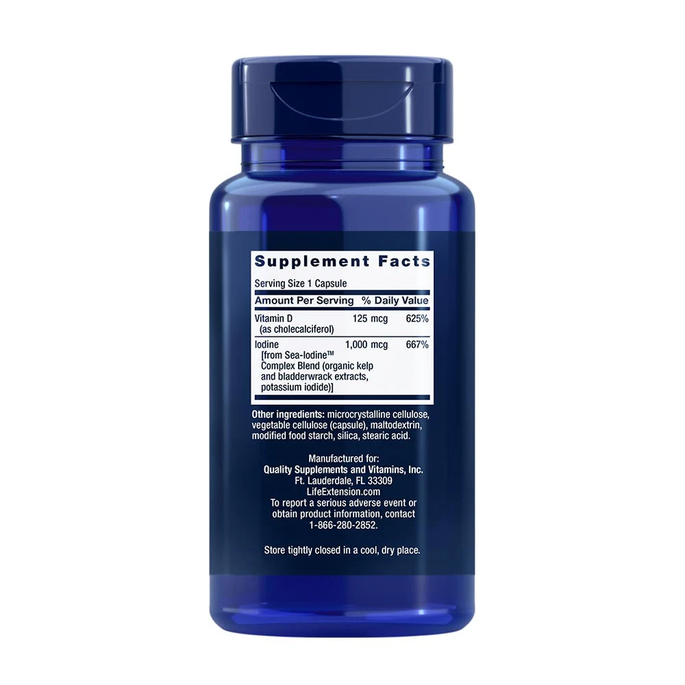Vitamina D3 com Sea-Iodine, 5000IU - 60 caps - Image 2