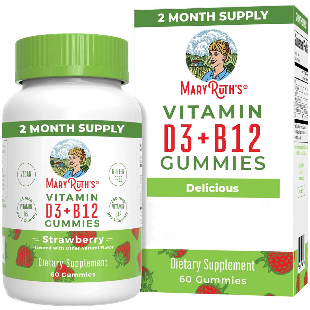 MaryRuth's - Gomas de Vitamina D3+B12 com Sabor a Morango, 60 Ursos - Image 2