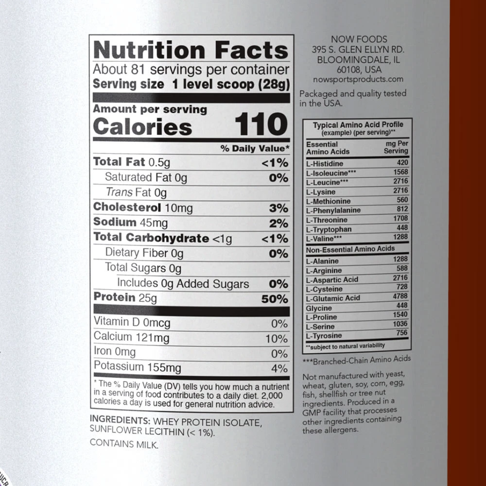 NOW Foods - Isolado de Proteína de Soro de Leite (2268 g, Sem Sabor) - Image 2