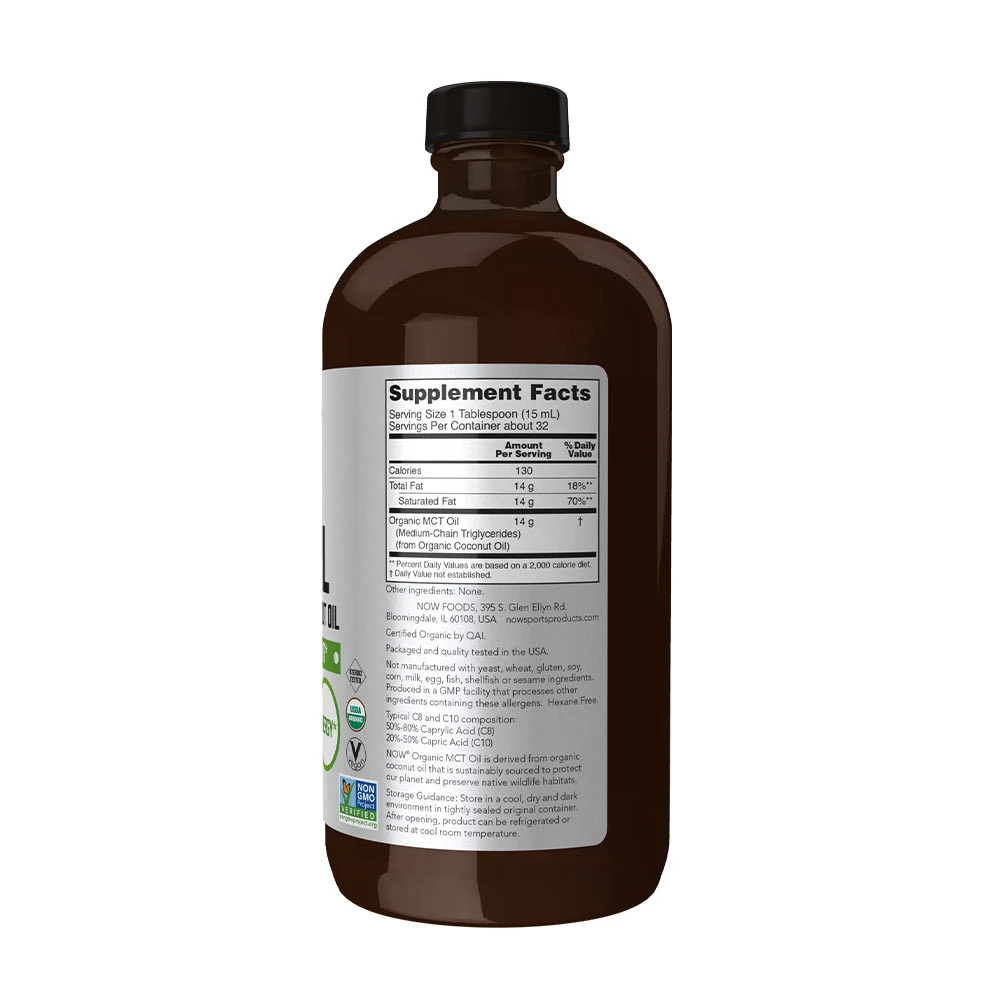 NOW Foods - Óleo MCT Biológico, 473 ml - Image 2